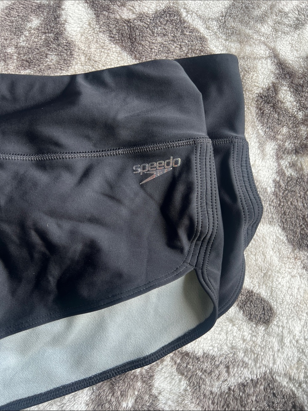 Speedo Black Womens Swim Short with Logo